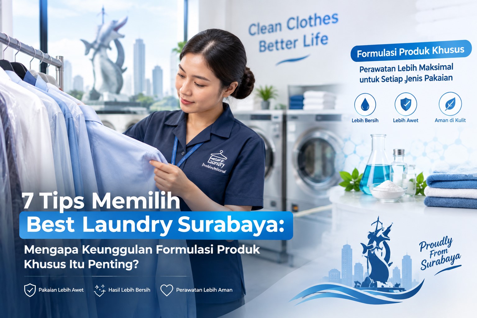 Best laundry Surabaya dengan formulasi produk khusus untuk perawatan pakaian