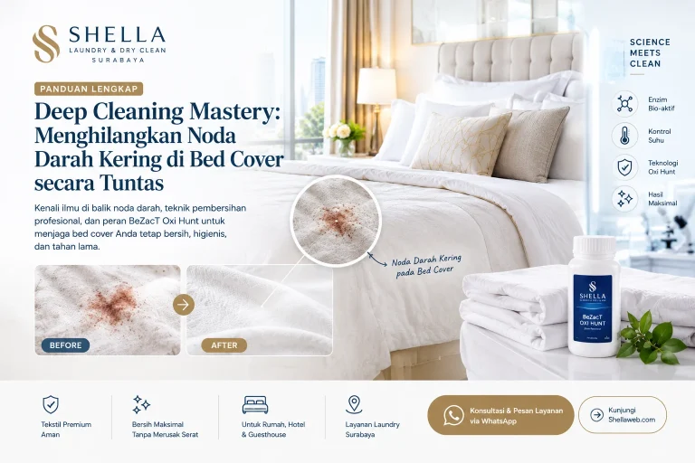 Panduan profesional menghilangkan noda darah kering bed cover dengan pemeriksaan tekstil dan penanganan noda terkontrol