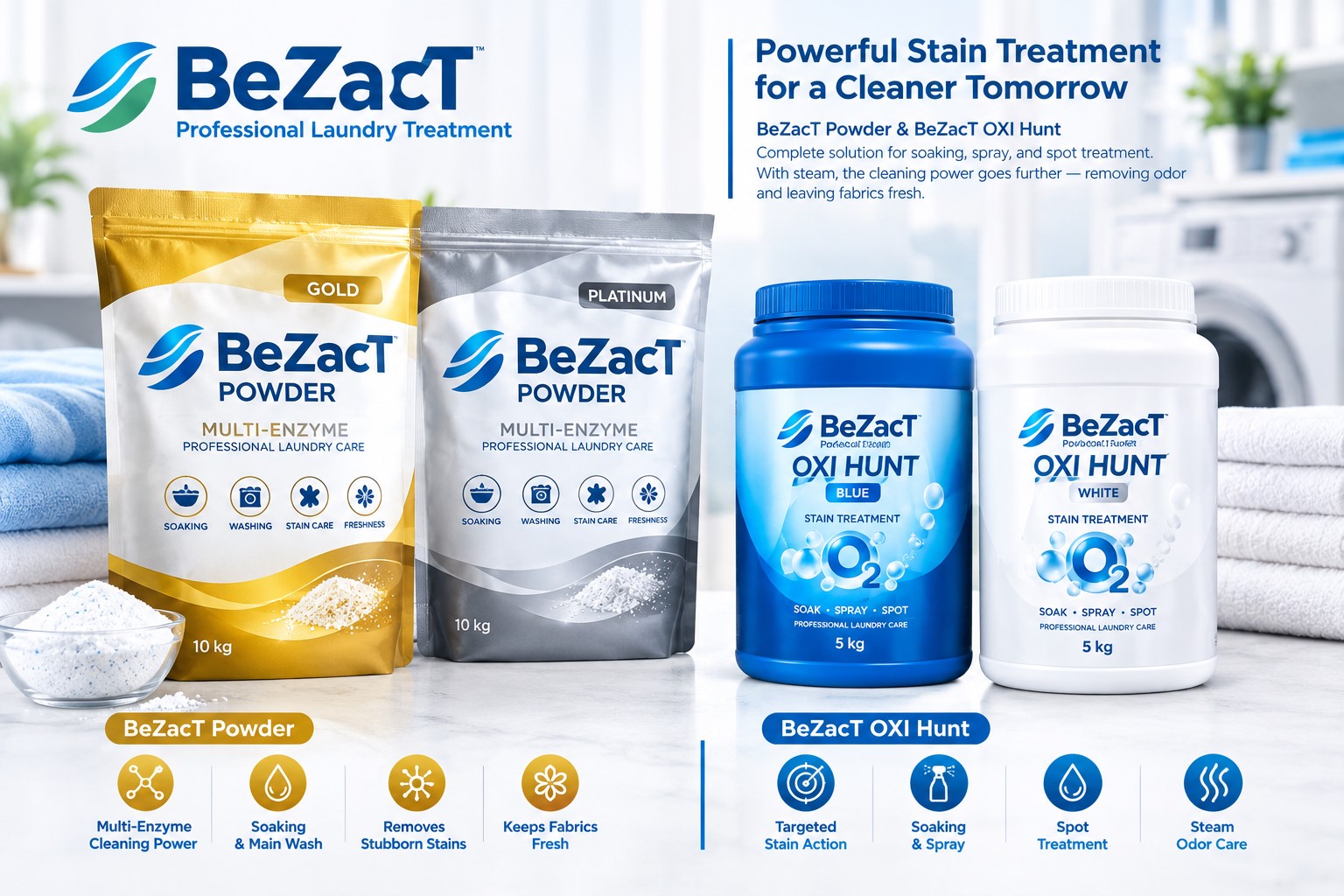 BeZacT Powder and BeZacT OXI Hunt Product Lineup