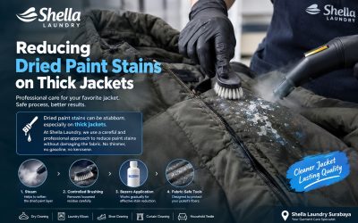 Cara Efektif Menghilangkan Noda Cat Kering di Jaket Tebal