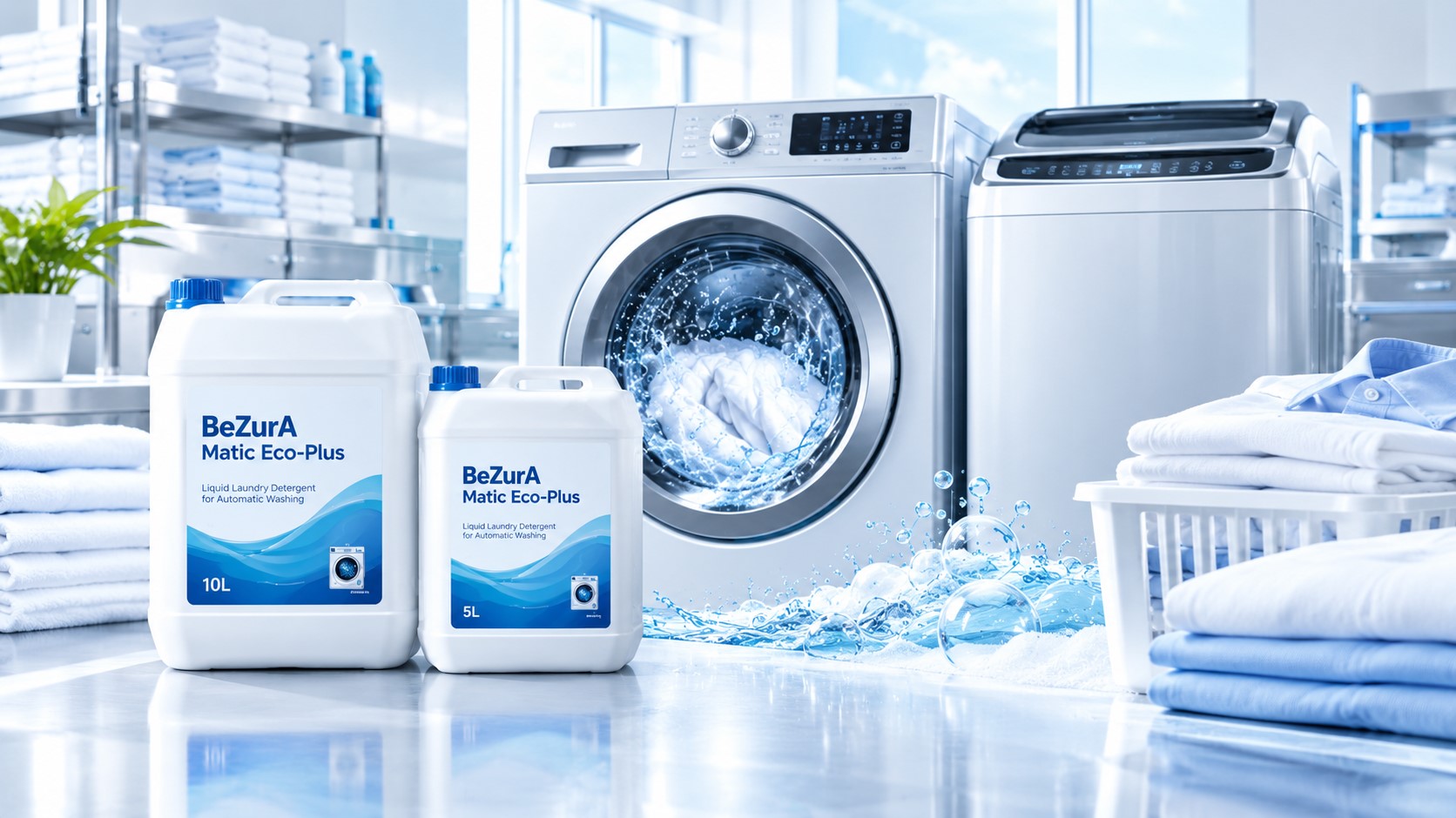 BeZurA Matic Eco-Plus used within Shella professional laundry operations