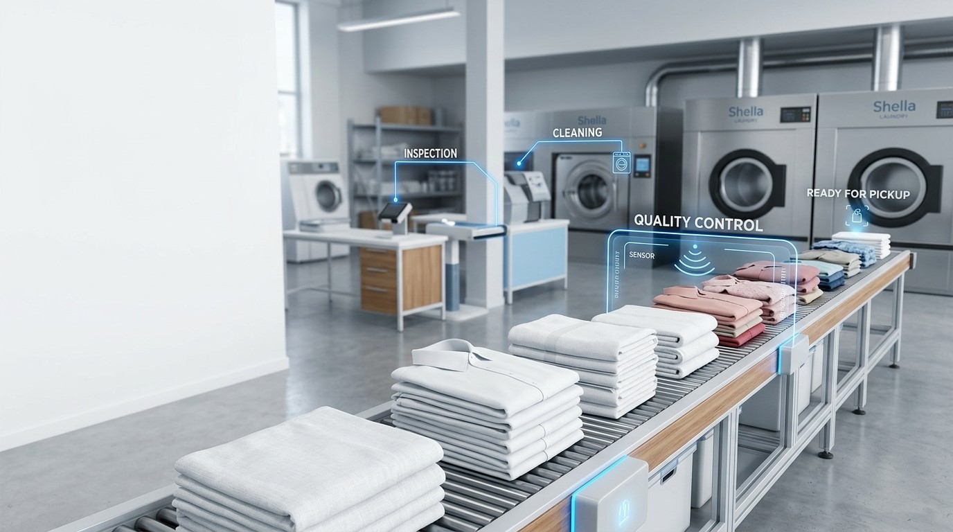 Track laundry and dry cleaning order at Shella Laundry Surabaya