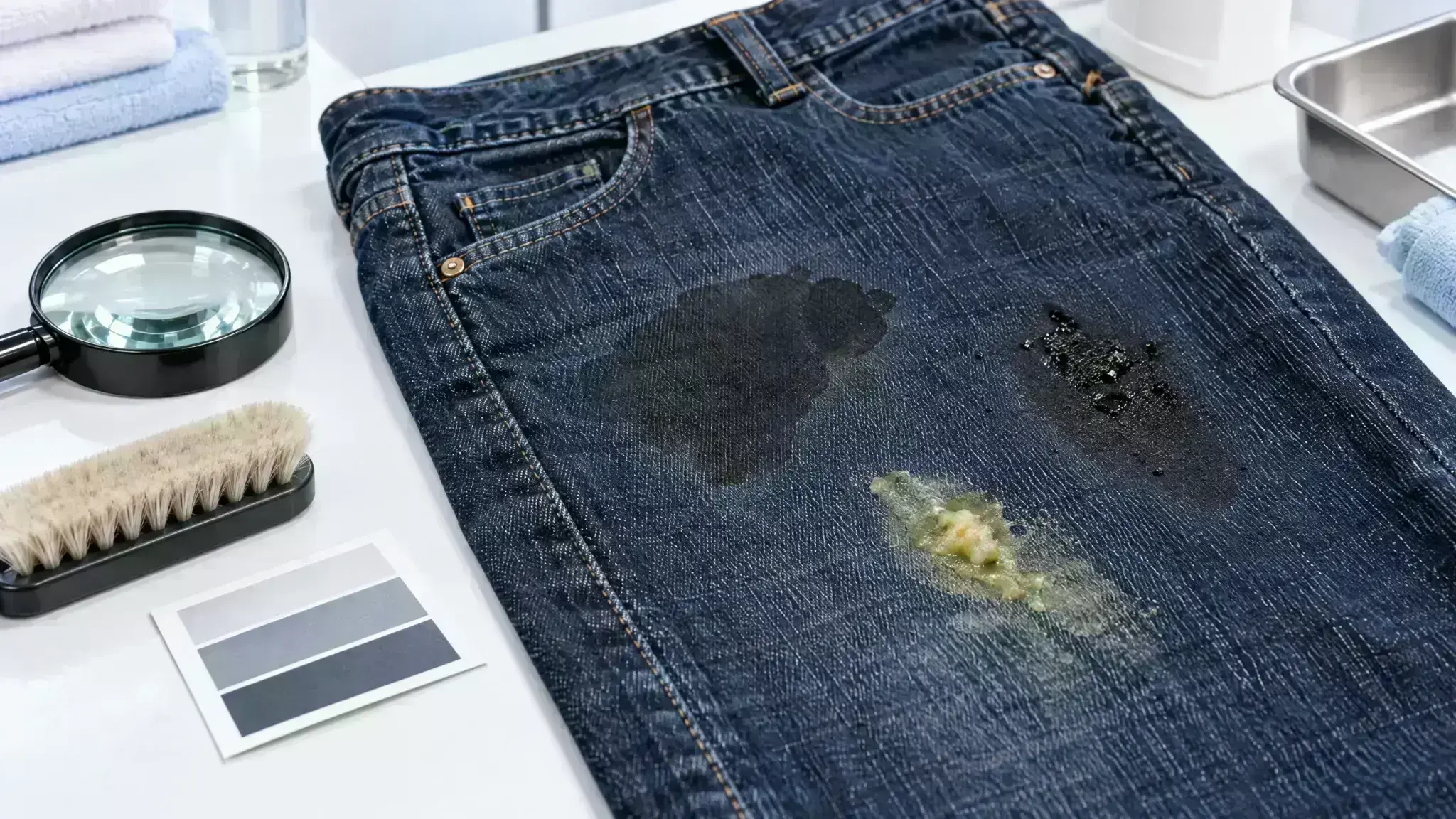 Kenali jenis noda minyak dan grease pada jeans