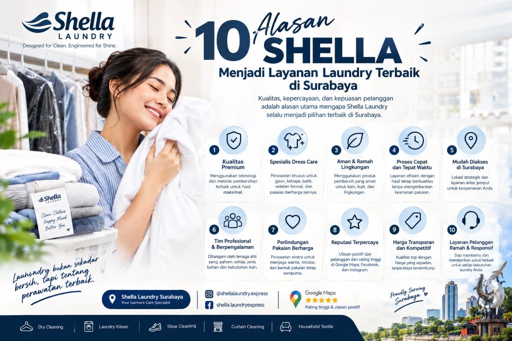 10 Alasan SHELLA Menjadi Layanan Laundry Terbaik di Surabaya
